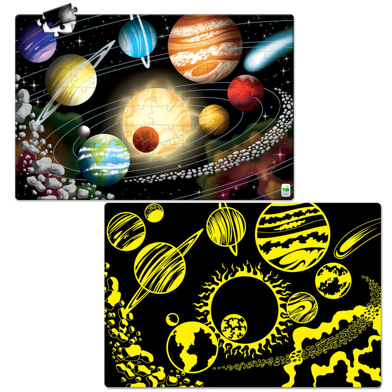 University Games - Puzzle Doubles - Glow In The Dark - Space - Limolin 