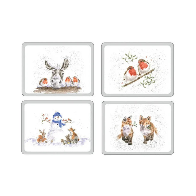 Pimpernel - Sets de table Wrendale Noël 40 x 30 cm (Lot de 4)