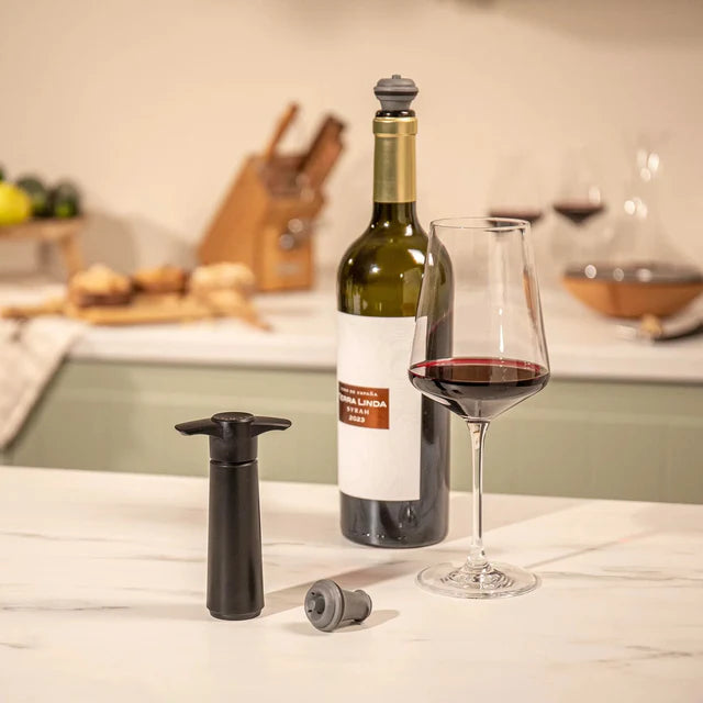 VACUVIN - Wine Saver Set 2/ST Black - Limolin 