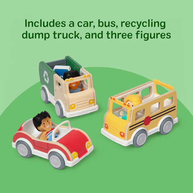 Melissa & Doug - Cheery Lane Vehicles Play Set