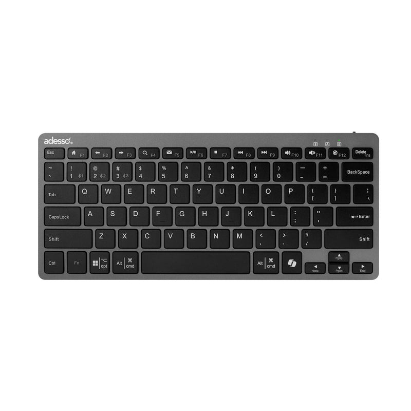 Adesso – Keyboard Bluetooth Multi-Device Scissor Switch with CoPilot AI Hotkey Rechargeable PC/Mac/Android - Black