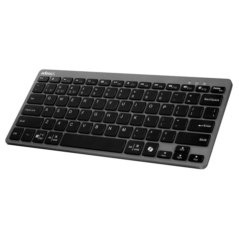 Adesso – Keyboard Bluetooth Multi-Device Scissor Switch with CoPilot AI Hotkey Rechargeable PC/Mac/Android - Black