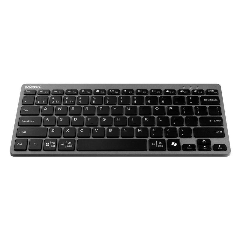 Adesso – Keyboard Bluetooth Multi-Device Scissor Switch with CoPilot AI Hotkey Rechargeable PC/Mac/Android - Black