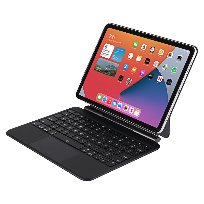Adesso – Clavier Bluetooth pour iPad Pro 11 po (1re/2e/3e/4e gén.) et iPad Air 10,9 po (4e/5e/6e gén. M2) Corps en aluminium - Noir