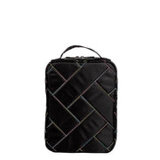 LUG - Wingback Hanging Toiletry Case - BLACK RAINBOW STITCH - colour view