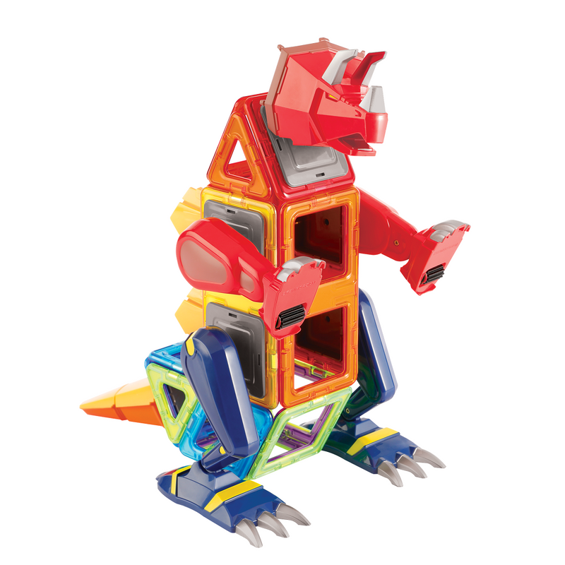 Magformers Wonder Creator 121-Piece Set – red dinosaur model
