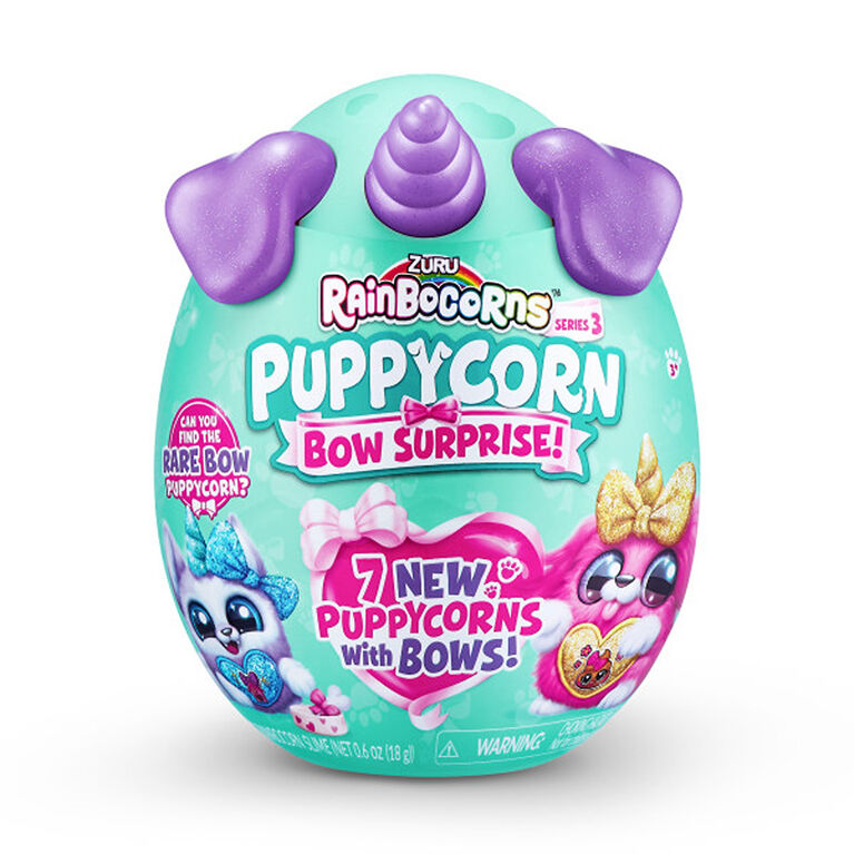 ZURU - Rainbocorns - Sparkle Heart Surprise - Puppycorn Bow 6Pc Series 6 (Styles May Vary) - Limolin 