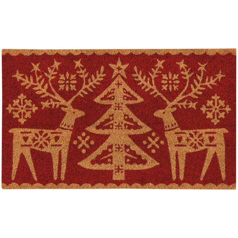 Now Designs by Danica - Folk Forest Christmas Monochrome Doormat