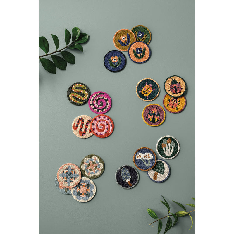 Danica Studio - Lot de 4 sous-verres perlés Teppi