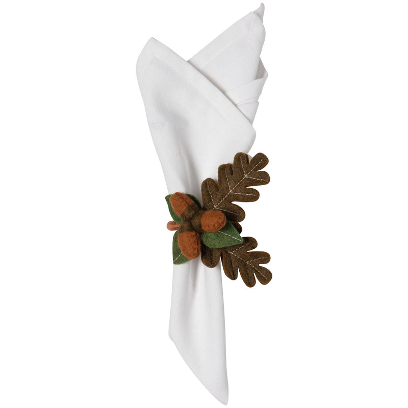 Now Designs - Oak and Acorn Felt Napkin Ring - lifestyle
