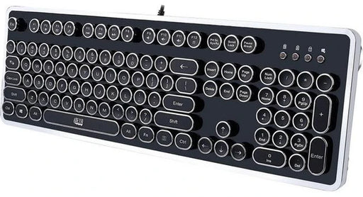 Adesso AKB-636UB mechanical typewriter keyboard front view