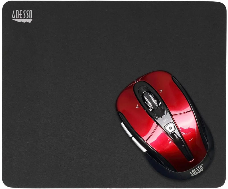 Adesso – Tapis de souris universel en fibre élastique antidérapante 9 po x 7 po - Noir