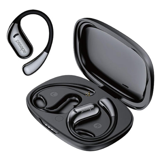 Adesso Xtream T5 open-ear Bluetooth sports earbuds with charging case – black
