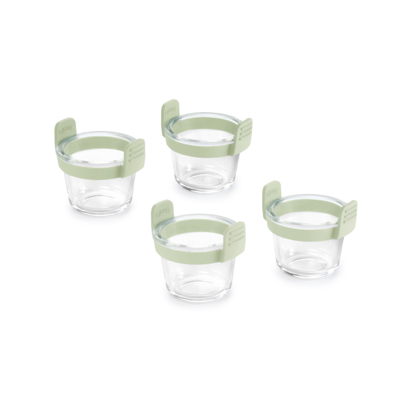 Lékué - Air Fryer Glass Mini Cups - Set of 4 | 8.5 oz / 250 mL