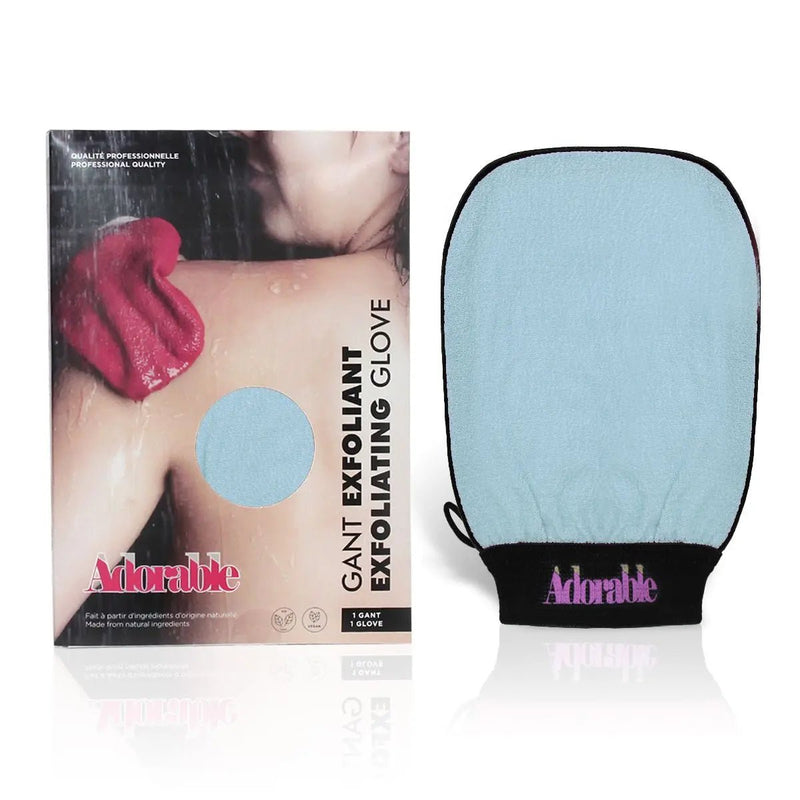 Adorable - Viscose Exfoliating Gloves for Gentle and Effective Skin Exfoliation Beauty & Personal Care Light Blue