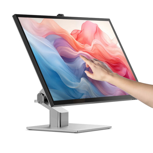 ALOGIC Clarity Fold Touch 32-inch 4K monitor with webcam and fold stand