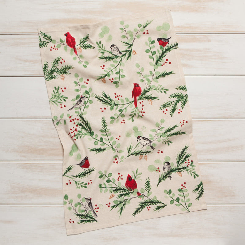 Danica - Forest Birds Christmas Dishtowel - lifestyle