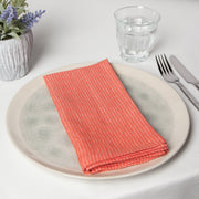 Danica - Clay Pinstripe Linen Napkins Set of 4 - lifestyle