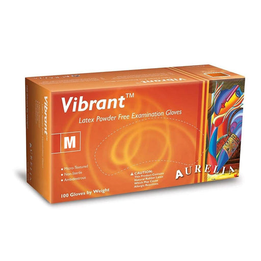 Aurelia - Vibrant Latex Medium Gloves 100 Powder Free (98227) (10 - Pack) Health & Wellness