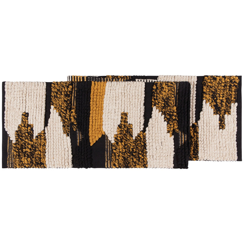 Danica Heirloom - Align Ochre Black Table Runner | 60 in / 152.4 cm