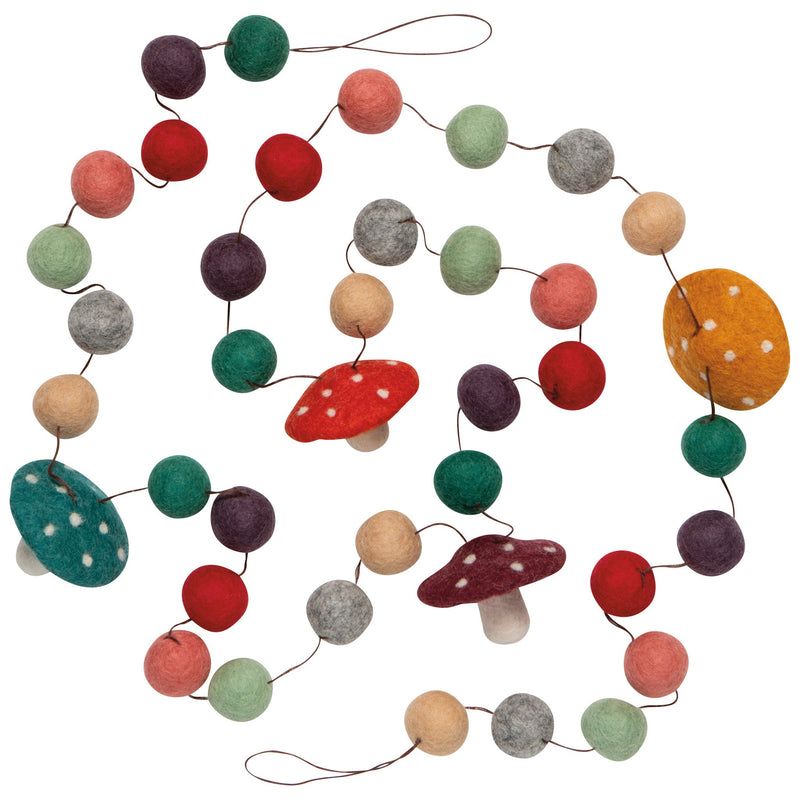 Danica - Mushroom Gems Christmas Felt Garland