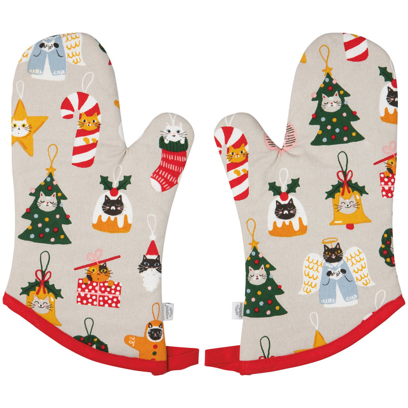 Jubilee - Bauble Cats Christmas Mitts Set of 2