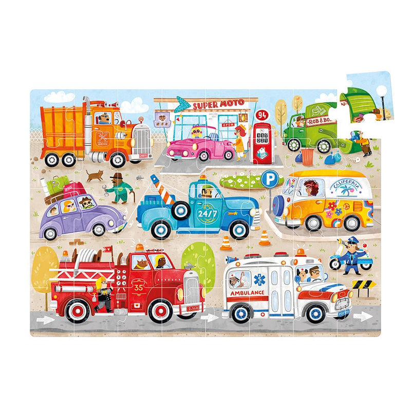 Banana Panda - MOTO JUMBO - 40pc PUZZLE CARS (3+) Toys & Games