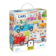 Banana Panda - MOTO JUMBO - 40pc PUZZLE CARS (3+) Toys & Games