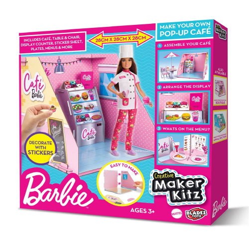 Barbie - Creative Maker Kitz - Make Your Own Pop-Up Cafe Craft Kit - Gallery view 1