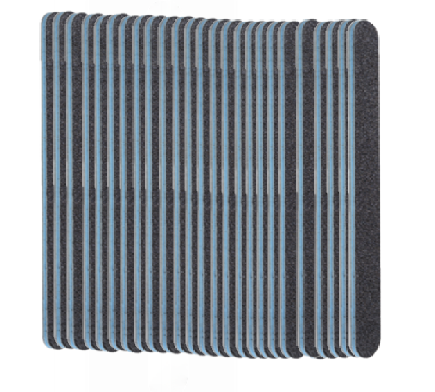 Belmonda - Black File with Foam, 80/80 Grit - Blue (50-Pack)