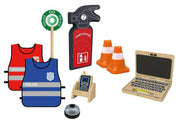 Beleduc - ROLEPLAY FIRE BRIGADE/POLICE 9PCS Games & Toys