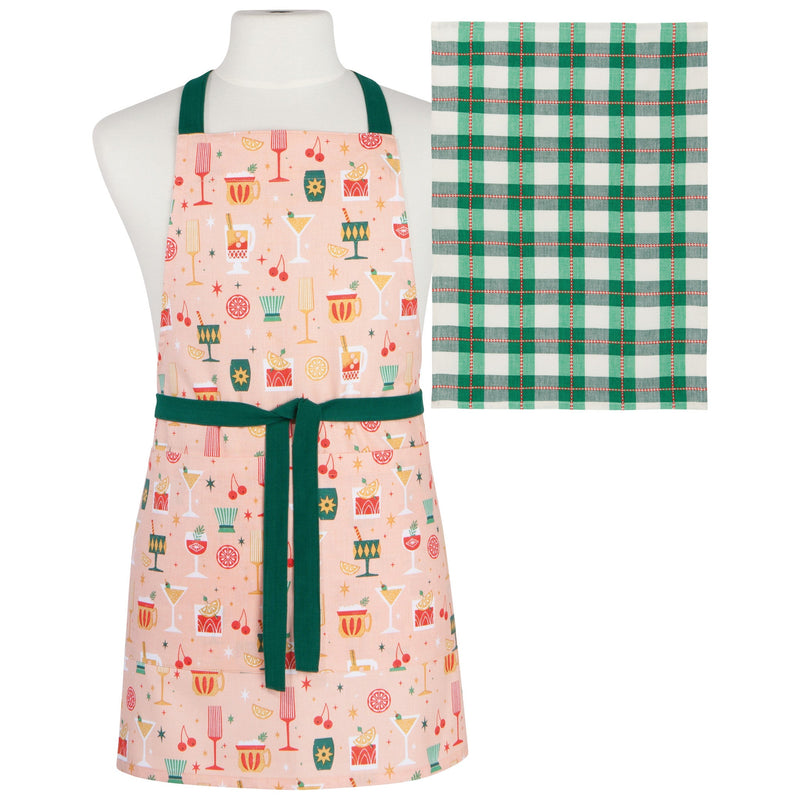 Jubilee - Holiday Spirits Christmas Apron & Dishtowel Set