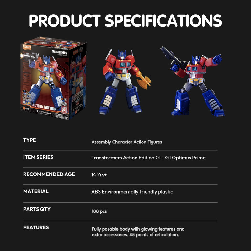 BLOKEES - TRANSFORMERS - ACTION EDITION - OPTIMUS PRIME Games & Toys