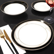 Brilliant - BLACK ELEGANCE 16PC DINNERSET(4 PLACE SETTINGS) Home & Kitchen