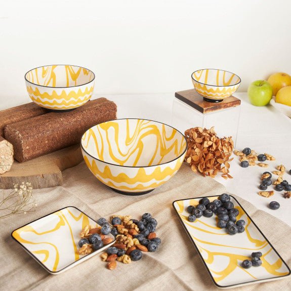 Brilliant - CHEVRON BISCOTTI SQUARE PLATE 12CM Home & Kitchen