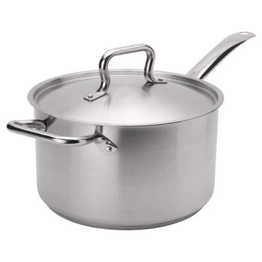 Browne - ELEMENTS Sauce Pan, w/Cover, 5.3qt/5L, 9.4x4.5"/23.9x11.4cm, SS, NSF Home & Kitchen