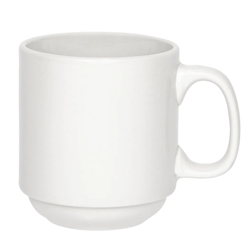Browne - PALM Mug 11.7oz/345ml, 3.25x3.625"/8.3x9.2cm, Porcelain, White Home & Kitchen