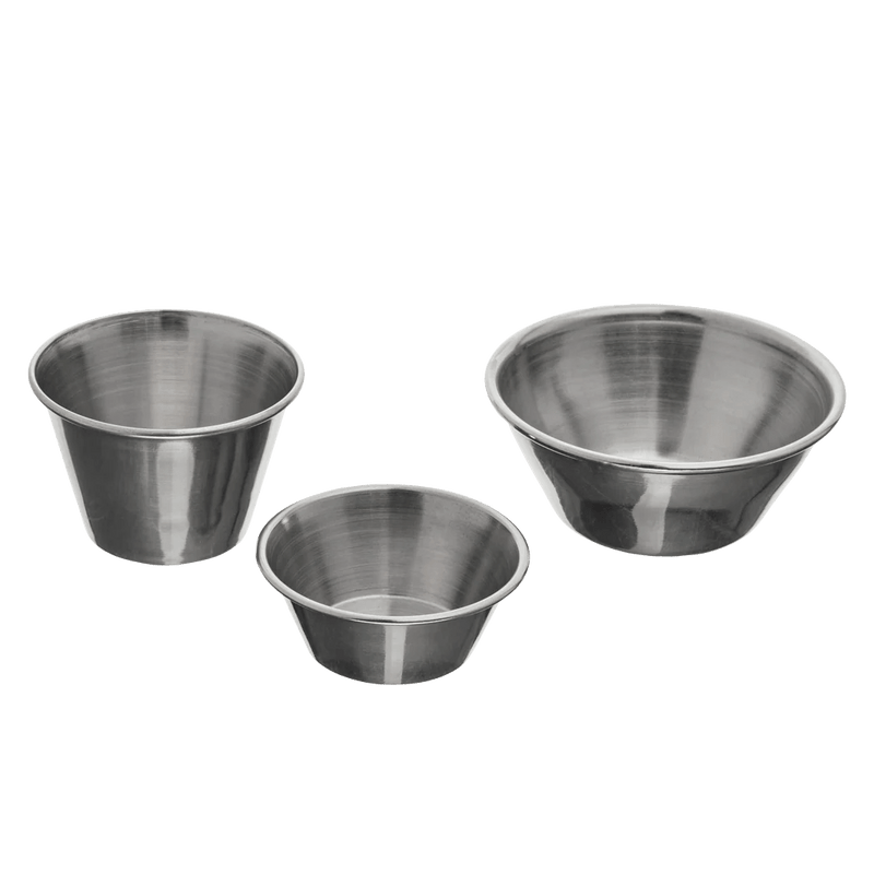Browne - Sauce Cup, 4oz/118ml, 3.2"/8.1cm, SS, Mirror Finish Ext, Satin Finish Interior Home & Kitchen