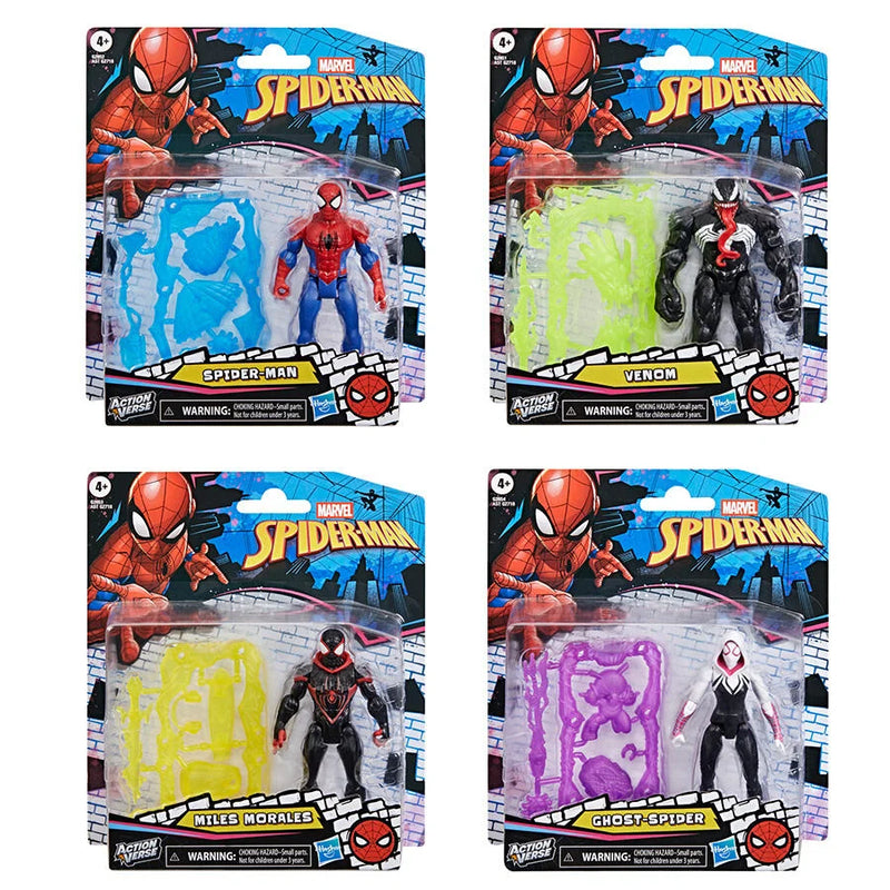 Hasbro - MARVEL - SPIDERMAN - 4.5 in ACTION GEAR FIG (Single Random Pick)