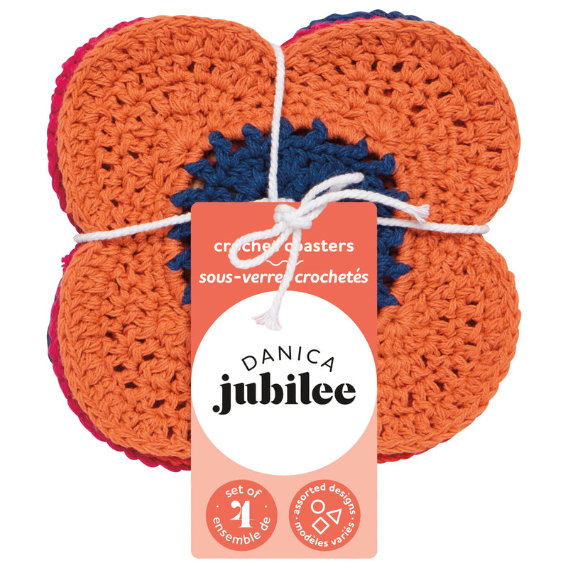 Danica Jubilee - Dessous de verre au crochet Coquelicot (lot de 4)