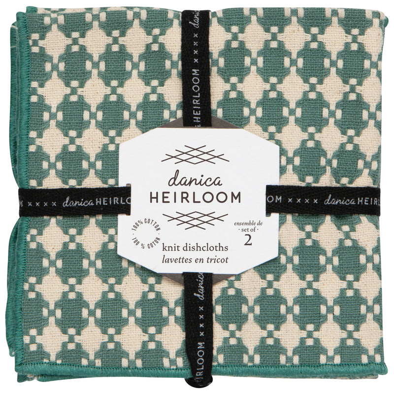 Heirloom - Lot de 2 torchons Facet Lagoon