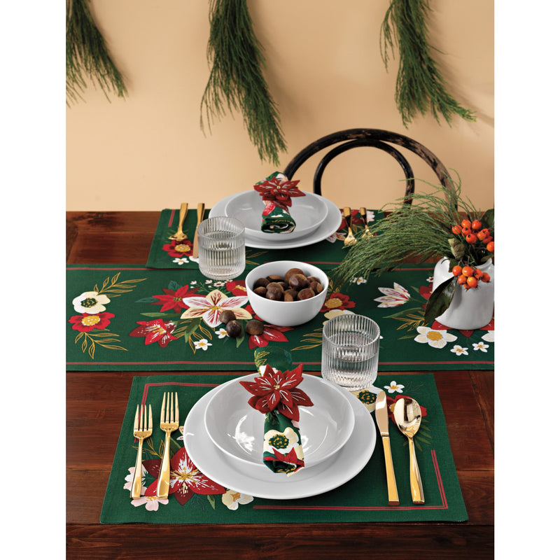 Now Designs - Amaryllis Christmas Felt Napkin Ring - lifestyle