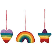 Danica - Love is Love Felt Christmas Tree Ornaments - 3 Ass
