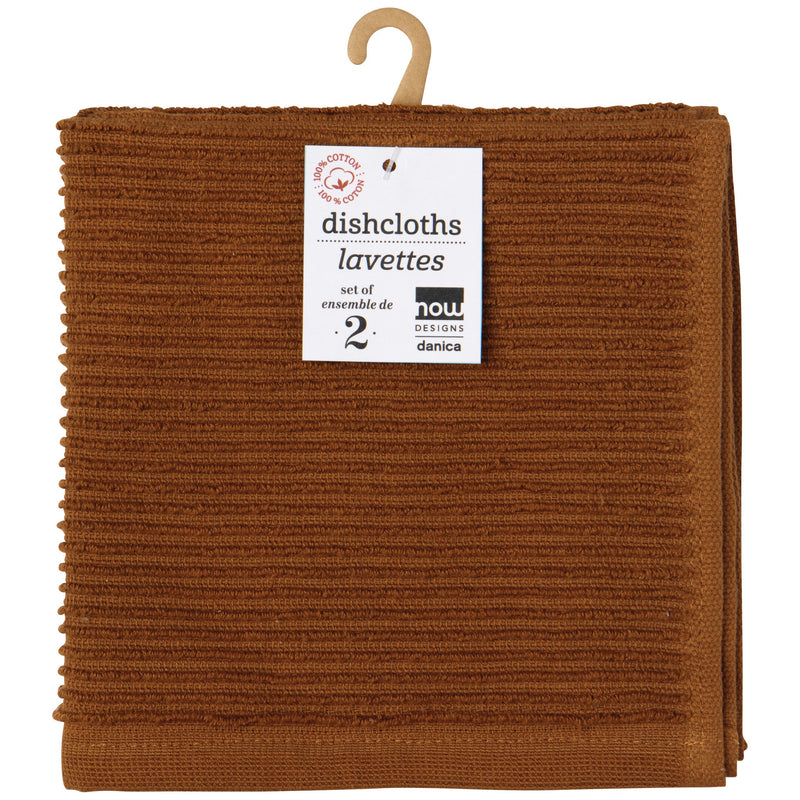 Now Designs - Chestnut Brown Ripple Dishcloths Set of 2