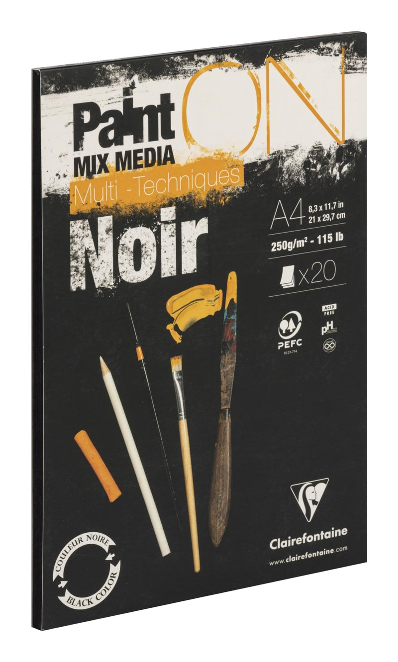 Clairefontaine - Painting On Multi Technic Black A3 250g 20S 29.7x42cm Arts & Crafts