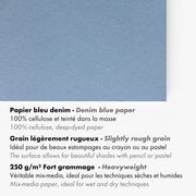 Clairefontaine - Paint'On Drawing pad Jean Blue A5 15S 250g Arts & Crafts