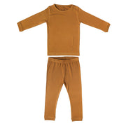 Copper Pearl - Camel 2pc Long Sleeve Pajama Set Apparel & Accessories 12 months