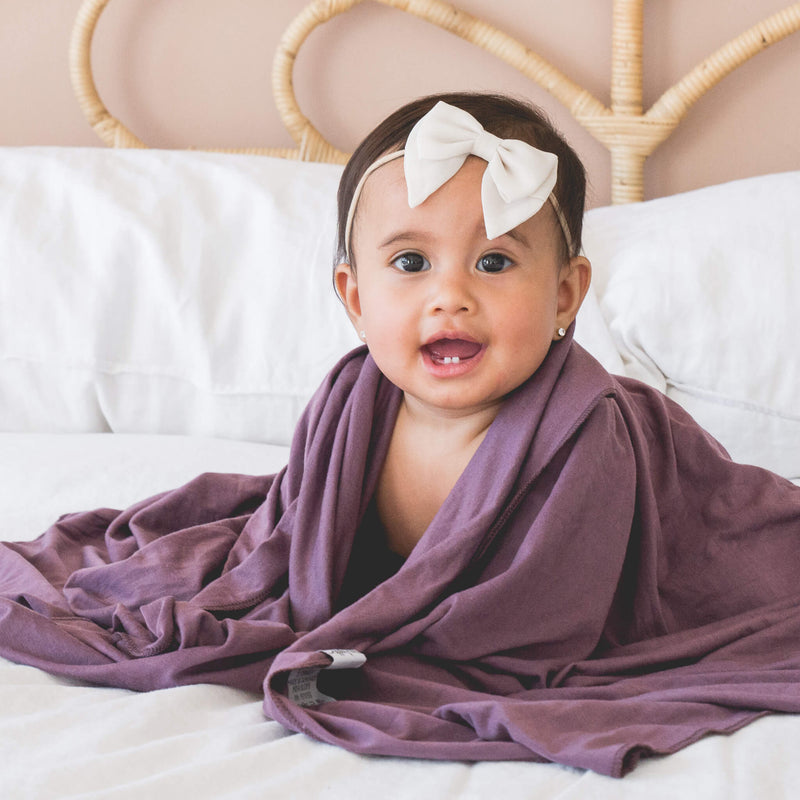 Copper Pearl - Swaddle Blanket Baby & Toddler Floral Plum