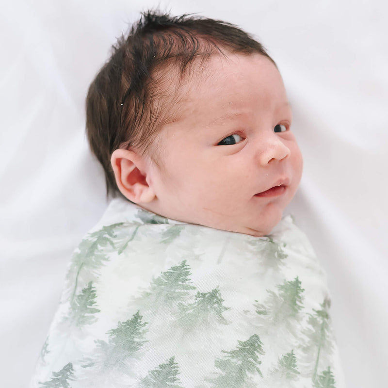 Copper Pearl - Swaddle Blanket Baby & Toddler Holiday Evergreen