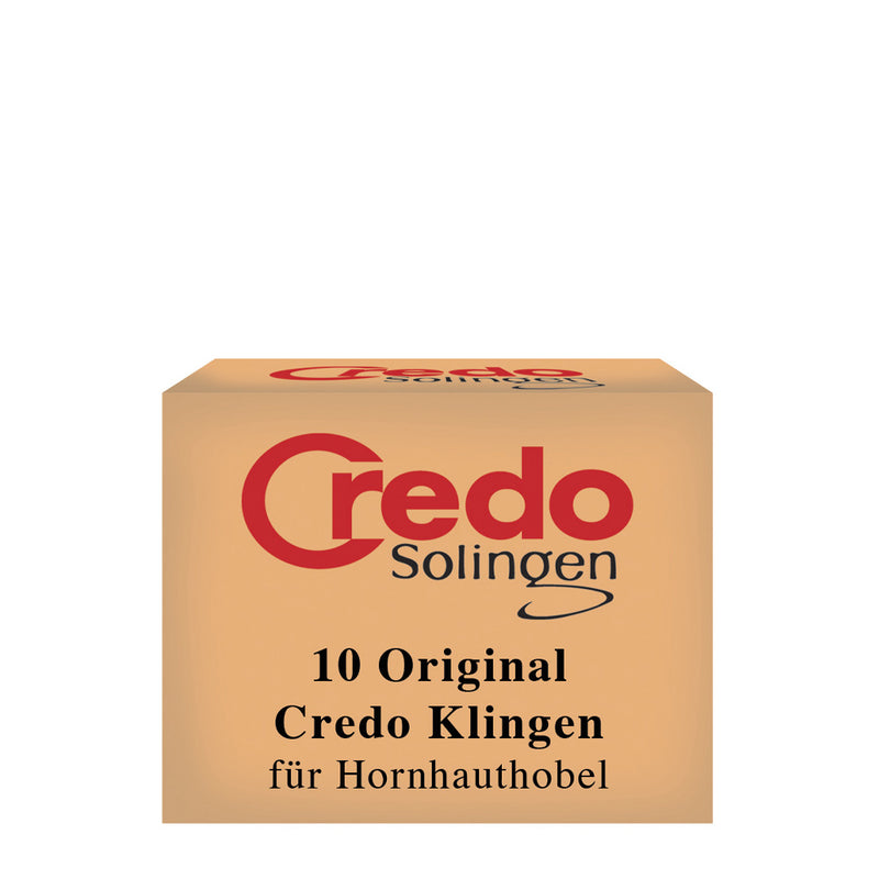 Credo Solingen box containing ten original callus shaver replacement blades